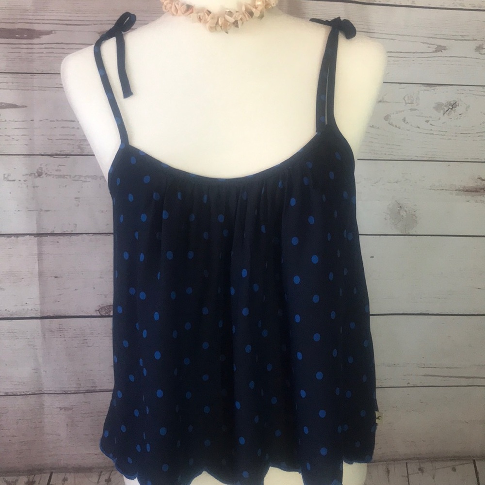 NWOT! HOLLISTER- Blue Polka Dot Top - SML